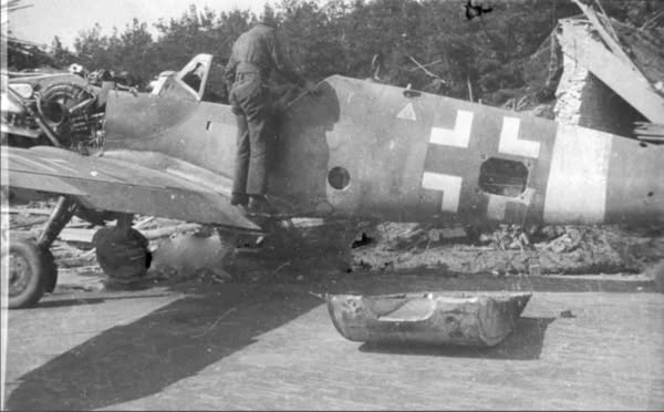 Bf 109 op Vliegveld Twente – 1945