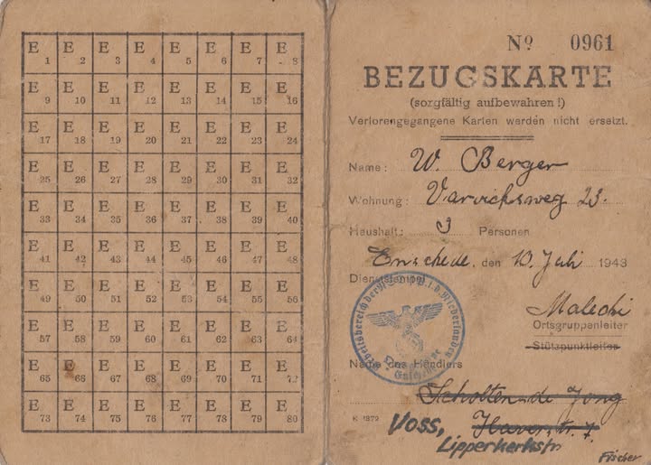 Bezugskarte – Distributiestamkaart