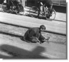 A Dutch boy during the Hungerwinter